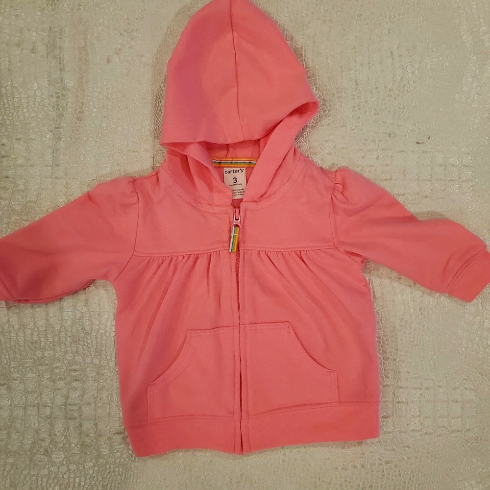 4for$20!! Carter's cotton hoodie size 3m